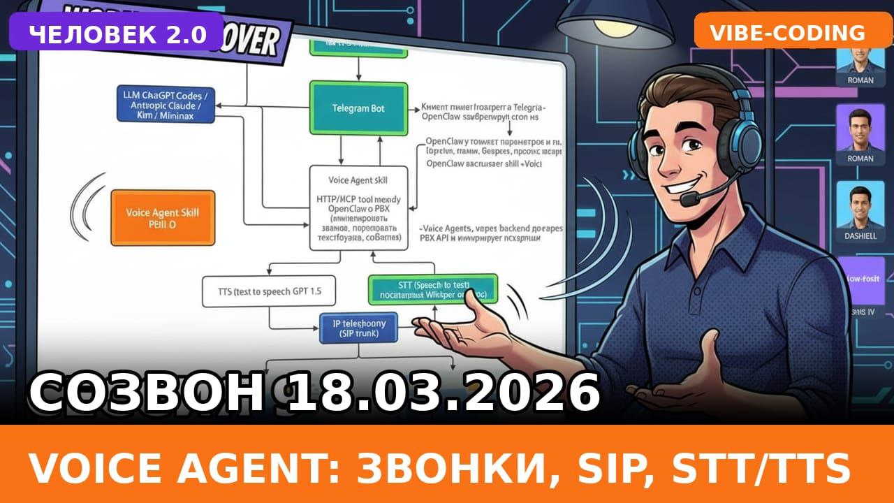 Превью: Voice Agent для OpenClaw: как сделать бота, который звонит сам